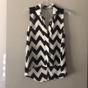Open back chevron top